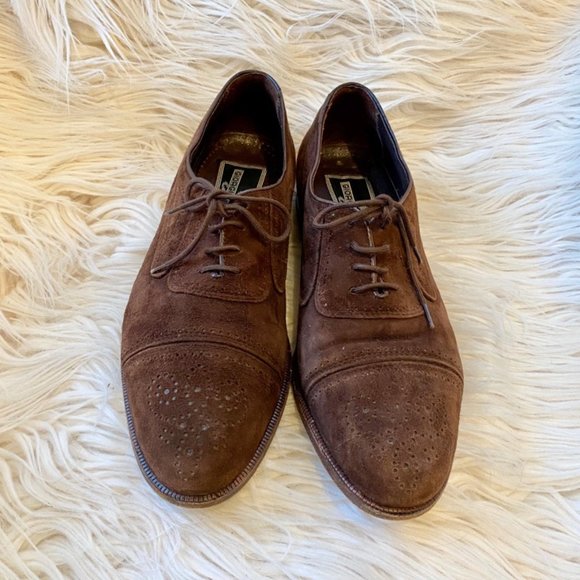 Giorgio Brutini Brown Suede Wingtip Brogues Oxford - Picture 1 of 7